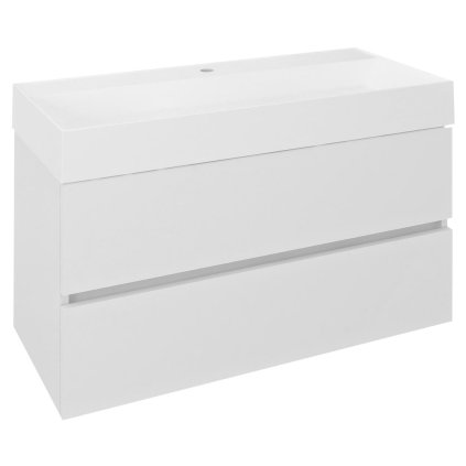 Sapho, dulap lavoar ODETTA 95x50x43,5cm, alb lucios, DT100-3030