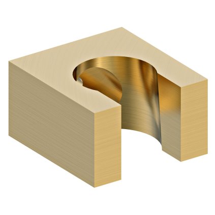 Sapho, suport de duș pătrat fix, auriu mat, 1205-14GB