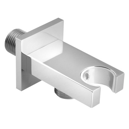 Sapho, Suport de dus fix, patrat, cu iesire, crom, AQ591