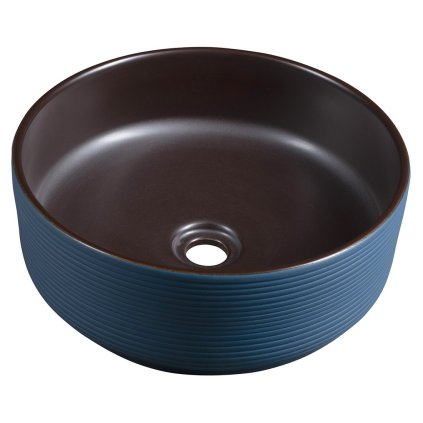 326150 sapho priori keramicke umyvadlo na dosku 41 cm modra hneda pi033