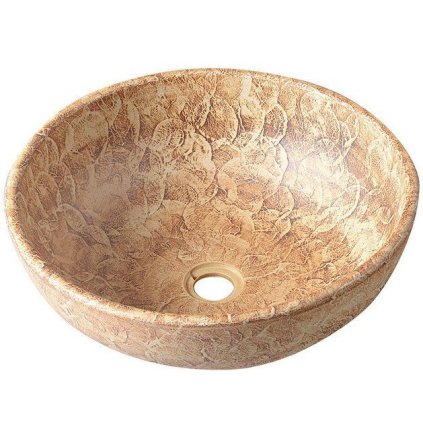 Sapho, chiuveta ceramica PRIORI, diametru 41cm, culoare maro, PI010