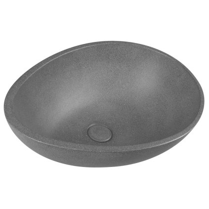 114993 sapho punc betonove umyvadlo vratane vypusti 53x39 cm cierny granit bh7001