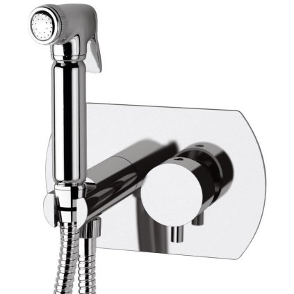 Sapho, robinet ascuns RHAPSODY cu spray pentru bideu, rotund, cromat, 1209-07