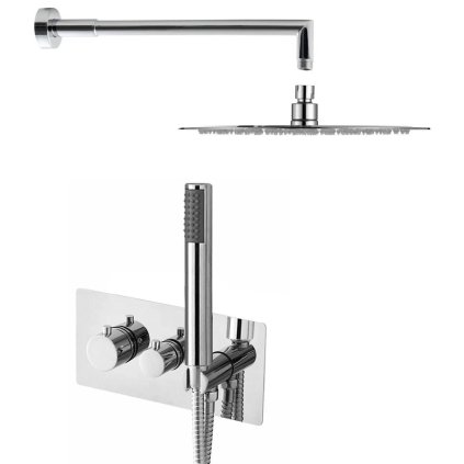 Sapho, set de duș ascuns RHAPSODY cu robinet termostatic, 2/3 ieșiri, crom, 5508-01