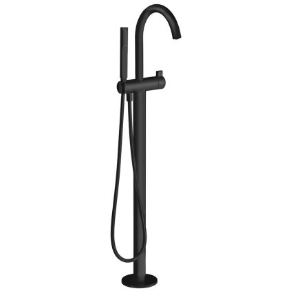 Sapho, baterie de baie RHAPSODY cu racord la pardoseală, înălțime 1077 mm, negru mat, R5018B