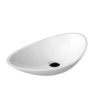 Sapho, lavoar ROSSETA 56,4x32,3cm, marmura turnata, alb, RS564