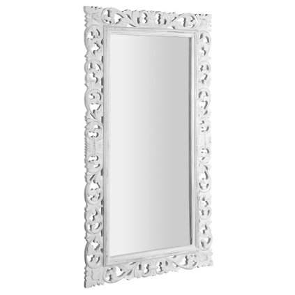 Sapho, oglinda SCULE in rama, 80x150cm, alb Antic, IN328