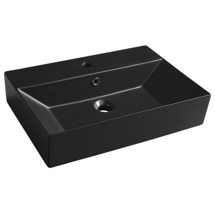 Sapho, SISTEMA Chiuvetă ceramică 60x42cm, negru mat, 10SF50060-2N