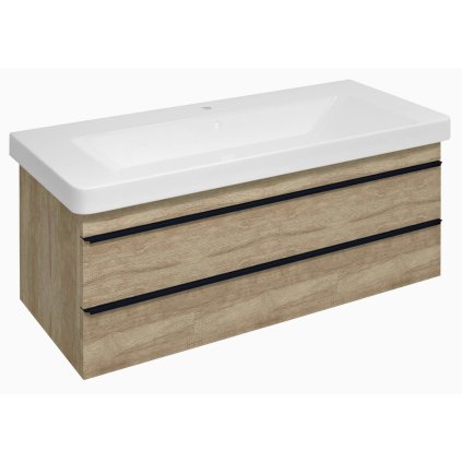 Sapho, dulap chiuveta SITIA 101,4x50x43,4cm, 2x sertare, stejar Alabama, SI105-2222