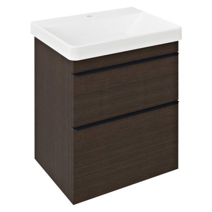 Sapho, dulap lavoar SITIA 56,4x70x44,2cm, 2x sertare, pin rustic, SI060-1616