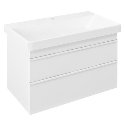Sapho, dulap lavoar SITIA 75,6x50x43,4cm, 2x sertare, alb mat, SI080-3131