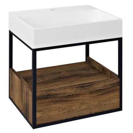 Sapho, dulap lavoar SKARA 59x49,5x46,5cm, stejar negru mat/collingwood (CG002), CG002-1919