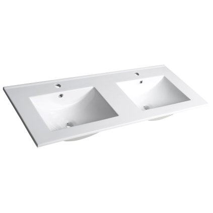 Sapho, chiuveta dubla ceramica SLIM 120x46cm, mobila, 1601-120