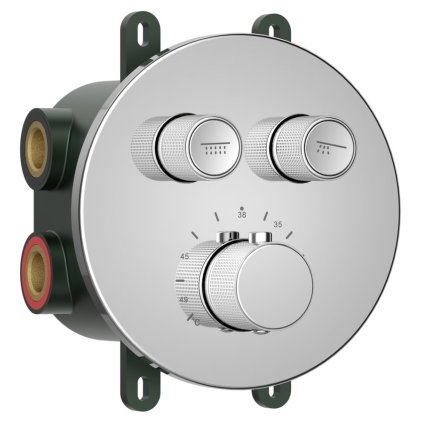 Sapho, baterie de duș ascunsă SMARTSELECT, cutie, 2 ieșiri, crom, RP032