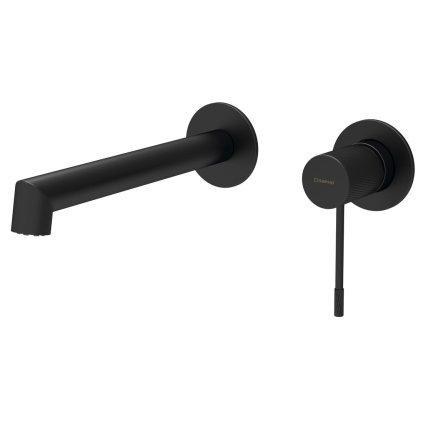 Sapho, baterie pentru chiuvetă ascunsă cu două elemente SOLARIS, negru mat, WD008B