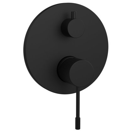 Sapho, baterie de duș SOLARIS, 2 ieșiri, negru mat, WD042B