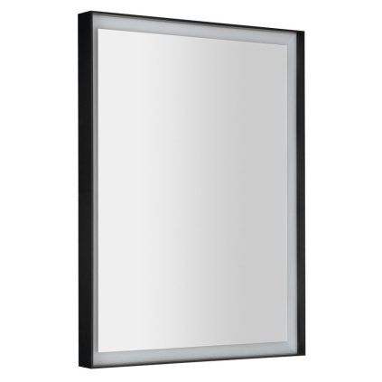 417037 sapho sort zrkadlo s led osvetlenim 60x80cm bezdotykovy ir senzor 2700 6500k cierna mat st080s