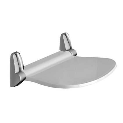 Sapho, SOUND Scaun de baie 38x35,5cm, pliabil, alb/crom