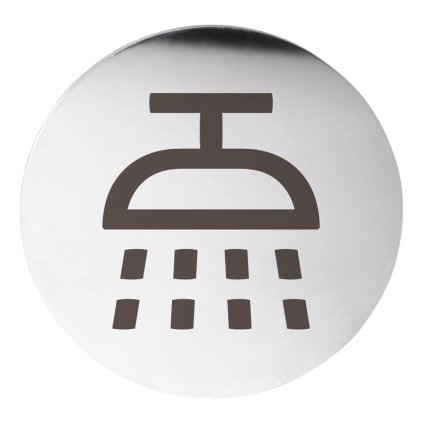 Sapho, semn de duș diametru 75 mm, covoraș din oțel inoxidabil, XP115