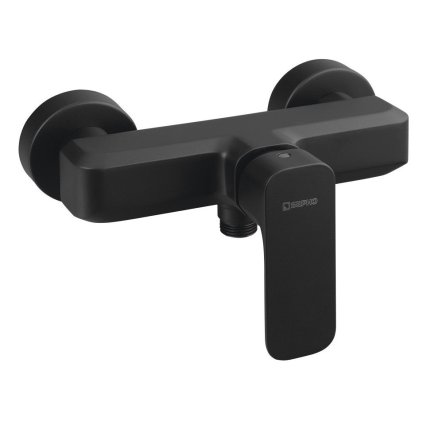 Sapho, baterie de duș SPY de perete, negru mat, PY11/15