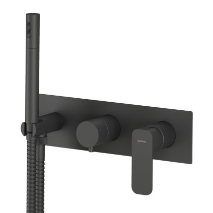 Sapho, SPY mai jos. dusuri. baterie, dus de mana, 3 iesiri, negru mat, PY53/15