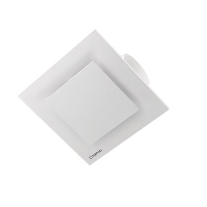 Sapho, ventilator de tavan baie TECTO axial, 20W, teava 100mm, alb, temporizator, TC202