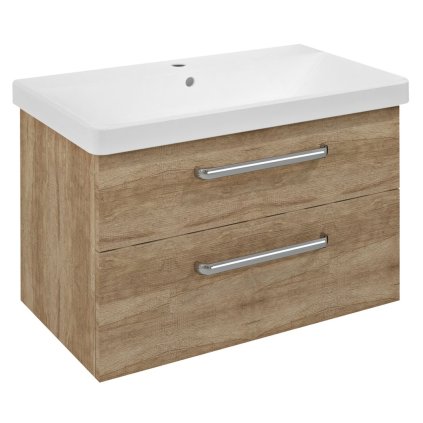 Sapho, THEIA Dulap chiuveta 75,6x50x43,5cm, 2x sertare, stejar Alabama, TH080-2222