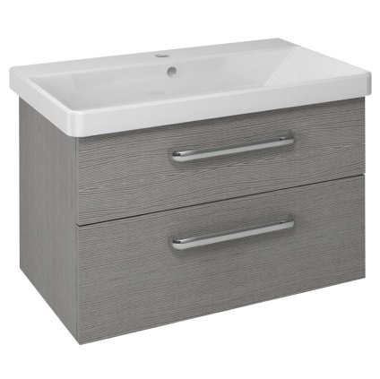 Sapho, THEIA Dulap chiuveta 75,6x50x43,5cm, 2x sertare, stejar argintiu (TH084), TH080-1111