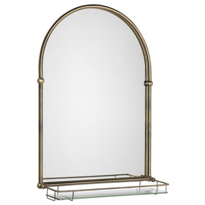115542 sapho tiga zrkadlo 48x67cm sklenena policka bronz hz206