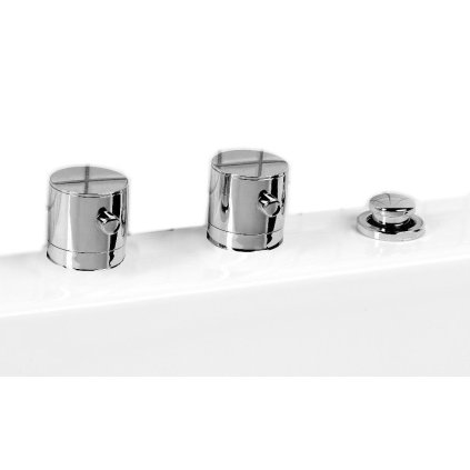 Sapho, baterie cu trei elemente pe marginea căzii, crom, TG2RDTML