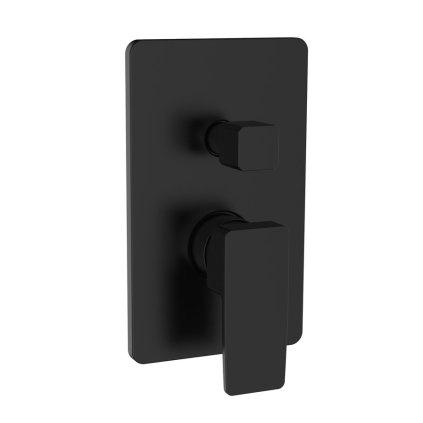 Sapho, baterie de duș TURSI, 2 ieșiri, comutator rotativ, negru mat, TI043B
