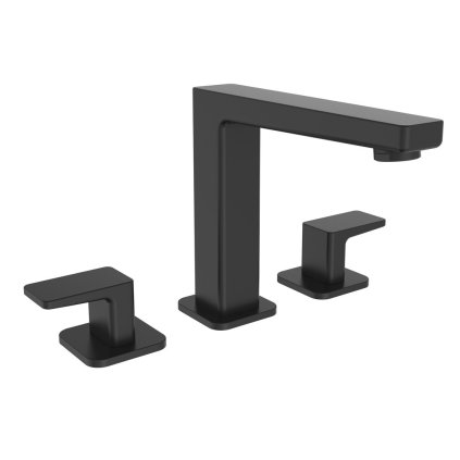Sapho, Baterie lavoar cu trei elemente TURSI fără priză, negru mat, TI017B