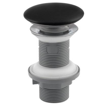 Sapho, scurgere chiuveta 5/4" click-clack, capac ceramic, grosime 20-70 mm, negru, 38TP0163I