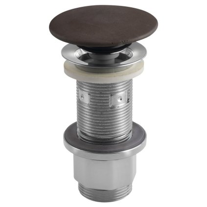Sapho, scurgere chiuvetă 5/4", click-clack, dop de beton, maro închis, FG915