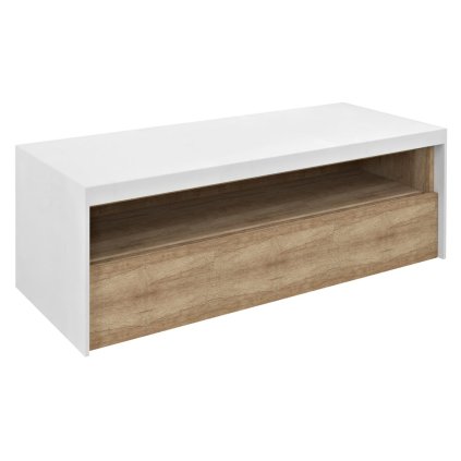 Sapho, dulap lavoar VIERA 120x44x50cm, alb mat/stejar Alabama, VA120-2222