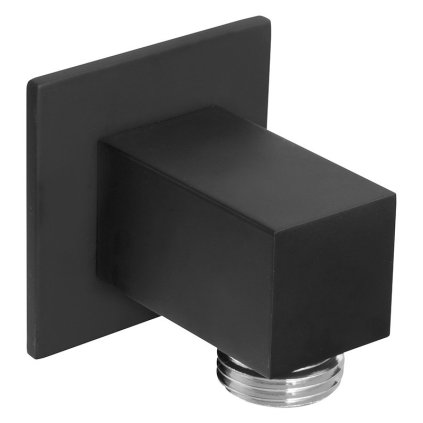 Sapho, Priză de duș, pătrată, capac subțire, negru mat, SG302NE