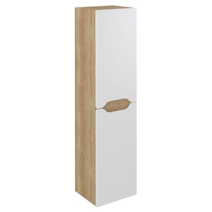 Sapho, dulap WAVE înalt 35x140x30cm, stânga/dreapta, alb/stejar Alabama, WA245-3022