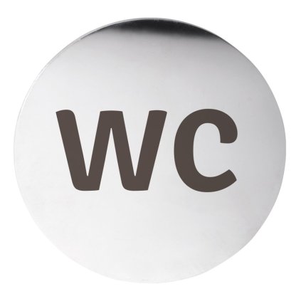 Sapho, marcaj WC diametru 75 mm, covoraș din oțel inoxidabil, XP117