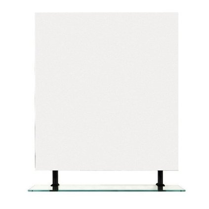 Sapho, oglinda WEGA 800x800mm, cu raft, negru mat, 60092-8B