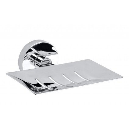 Sapho, sapuniera dreptunghiulara X-ROUND cu gauri, crom, XR804