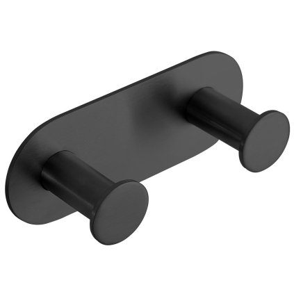 Sapho, cârlig dublu autoadeziv X-ROUND, negru mat, XR220B