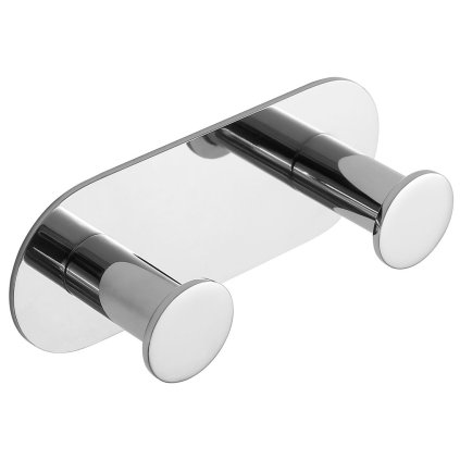 Sapho, cârlig dublu autoadeziv X-ROUND, oțel inoxidabil lustruit, XR220