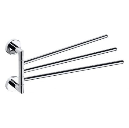 Sapho, suport triplu pentru prosoape X-ROUND, pivotant 450 mm, crom, XR407