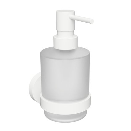 417685 sapho x round white davkovac mydla 200ml mliecne sklo biela mat xr103w