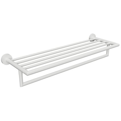 Sapho, X-ROUND WHITE Raft pentru prosoape cu bară 500 mm, alb, XR421W