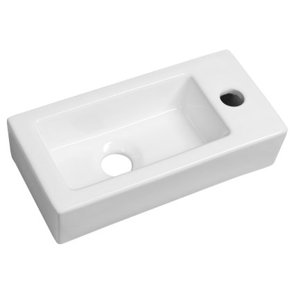 Sapho, chiuveta ceramica ZOE 37x9x19 cm dreapta, alb, AR495