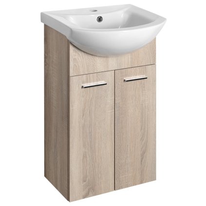 Sapho, dulap lavoar ZOJA 42x74x25cm, stejar platinat, 51144