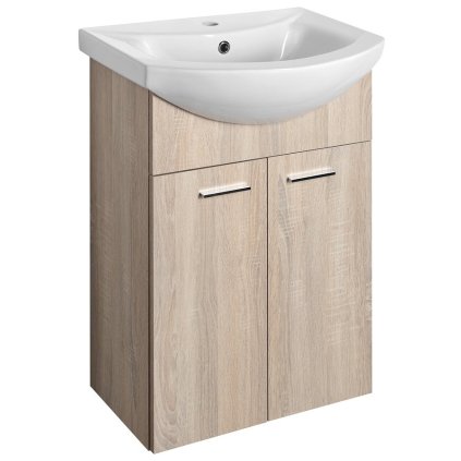 Sapho, dulap lavoar ZOJA 50,5x74x30cm, stejar platinat, 51057