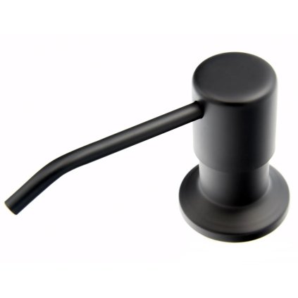 Gamma Simplu, dozator de detergent pentru chiuveta de bucatarie 400ml, negru mat, GMA-DOZ-BK