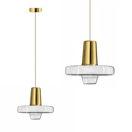 Toollight - Plafoniera suspendată cu LED APP553-1CP, auriu, OSW-08633